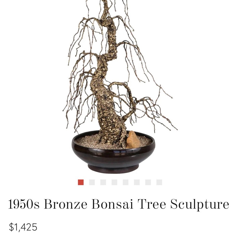 1950s Bronze Bonsai Tree Sculpture，very heavy - Picture 6 of 9